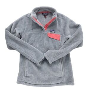 Patagonia Gray Fleece Pullover Snap Neck Pocket‎ Women's Size S
